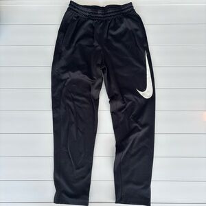 Nike Black Dri-Fit Pants with White Swoosh